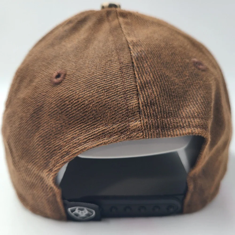 Ariat Hat Snapback Brown Digital Camo American Flag Patch Logo USA Outdoors‎ Men